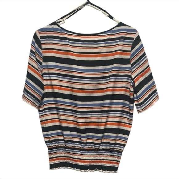 Michael Kors Small Multicolor Striped Short Sleeve Top - Picture 2 of 5